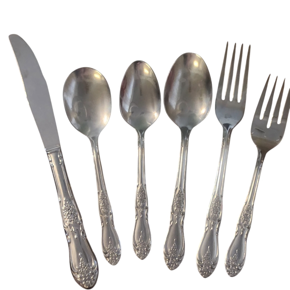 WM. A. ROGERS CUSTOM STAINLESS ONEIDA 50 PIECE SET BROOKLEA